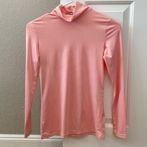 Pink Base Layer Turtleneck Mockneck Long Sleeve, Small